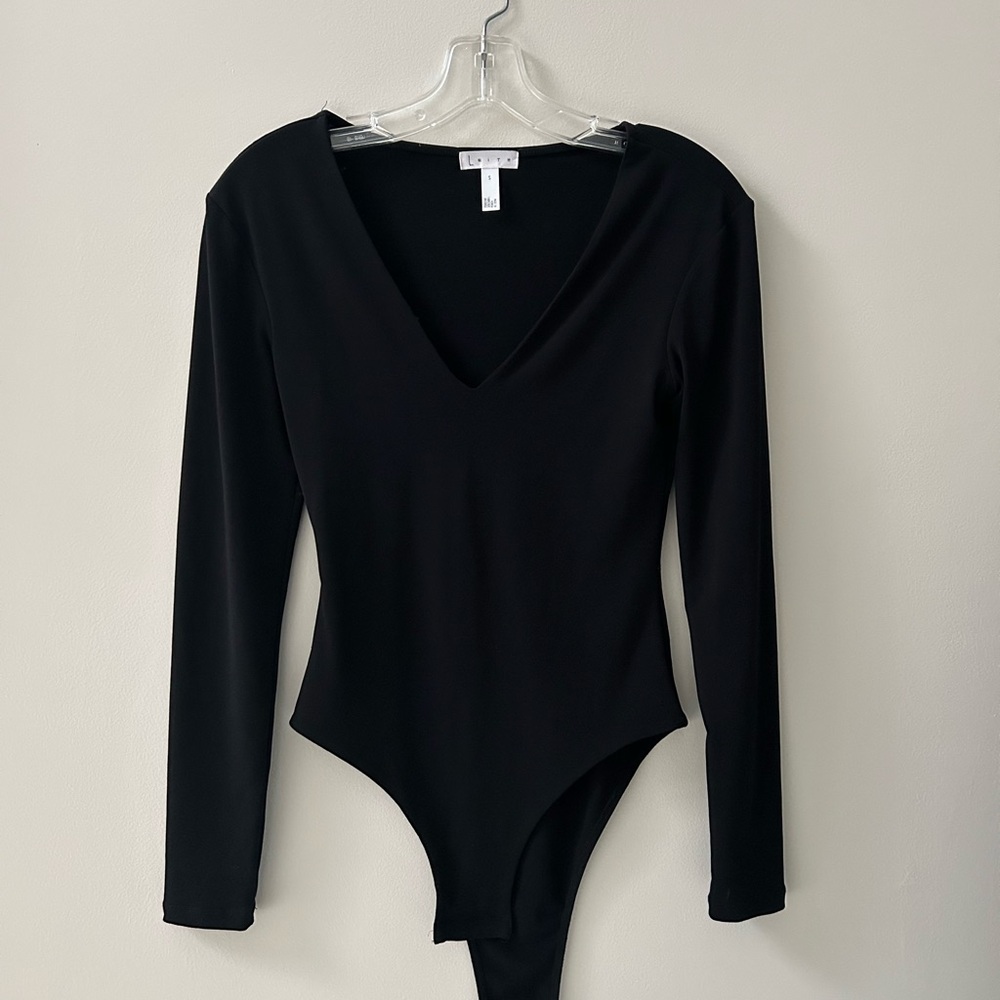 Leith Black Long Sleeve Bodysuit